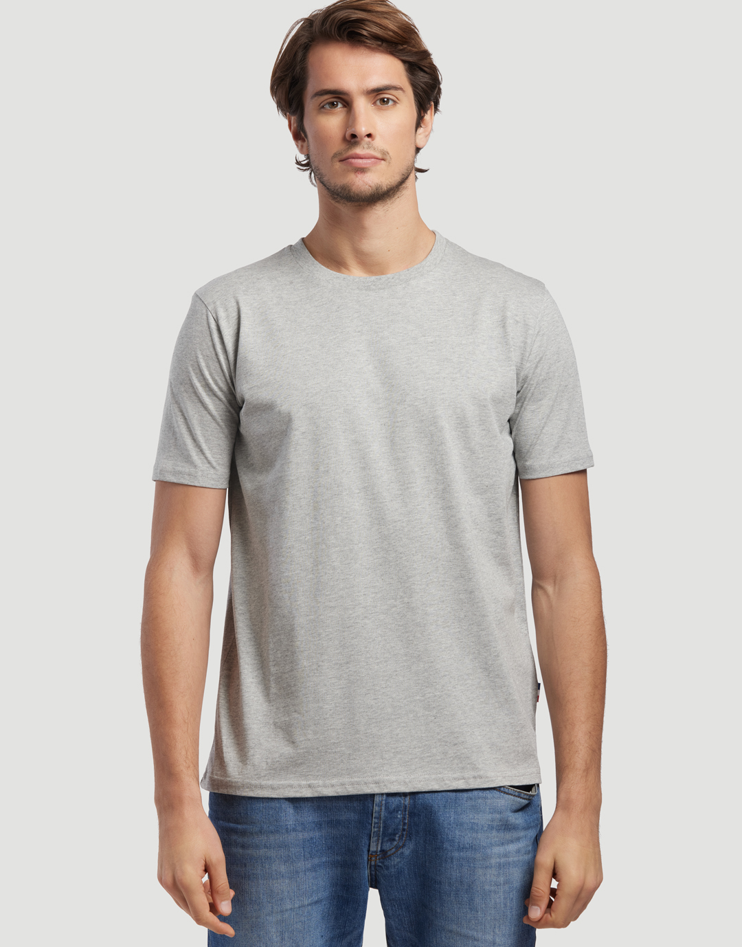 T-shirt homme coton bio personnalisable Descartes Gris chiné clair